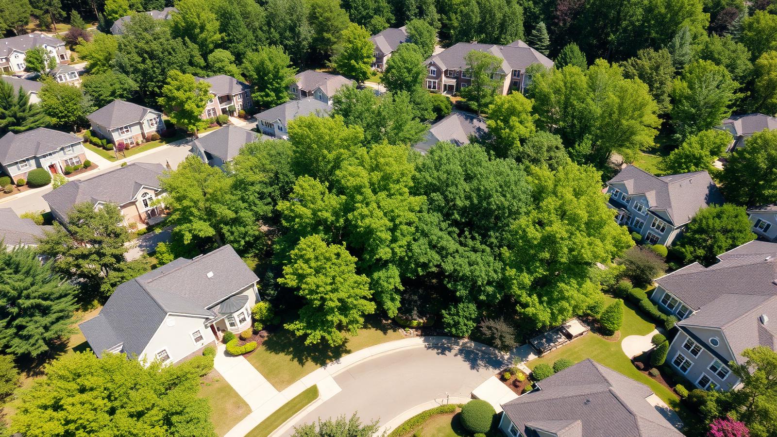 Atlanta suburb aerial